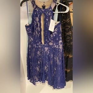 Lace blue dress